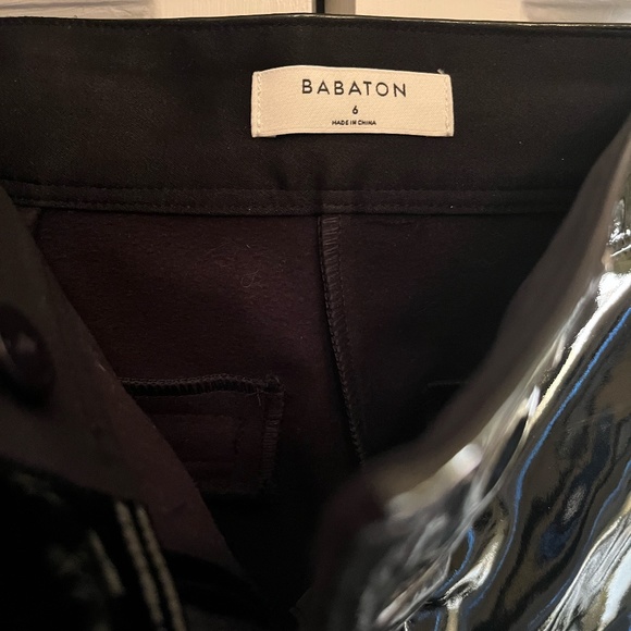 Babaton Shiny Vinyl Black Pants - Picture 3 of 4